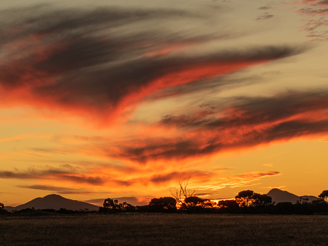 Dramatic sunset clouds Stirling Ranges Western Australia
