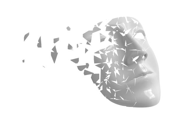 Mask Mask isolated on white background. 3d illustration. psyche photography stock pictures, royalty-free photos & images