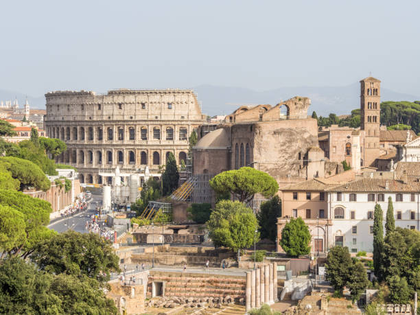 istock Roman Forum and Colosseum view 1425707254