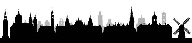 アムステルダム(すべての建物は独立して完全です) - amstel river illustrations点のイラスト素材／クリップアート素材／マンガ素材／アイコン素材