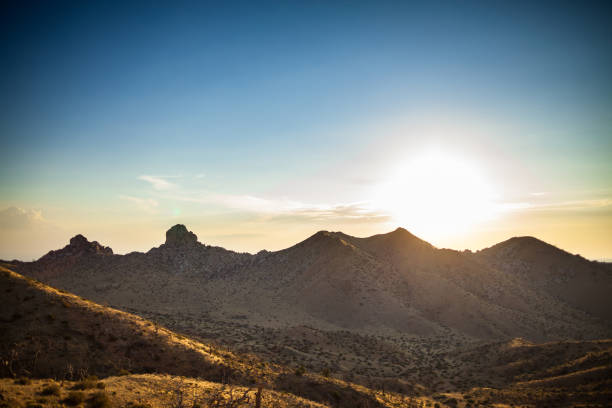 istock Distant Mountains From Midhills Campground in Mojave National Preserve at Sunset 1425712697