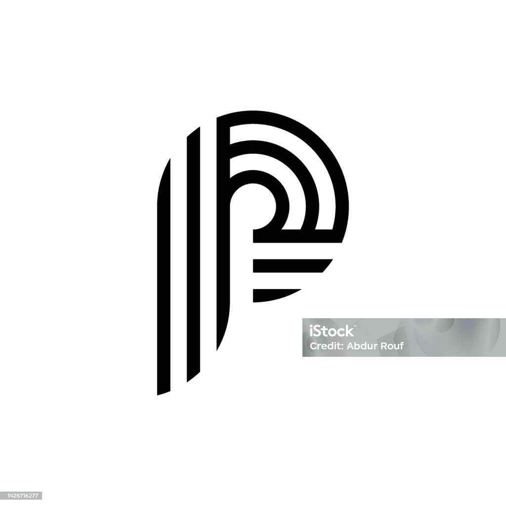 P One Design Creative Letter P Design Stock Illustration - Download Image Now ...