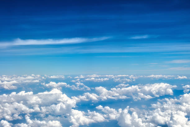istock Beautiful clouds seen from an airplane for background with copyspace 1425725167