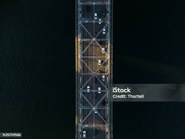 Top Down View Of Story Bridge Brisbane Stock Photo - Download Image Now - Abstract, Aerial View, Architecture