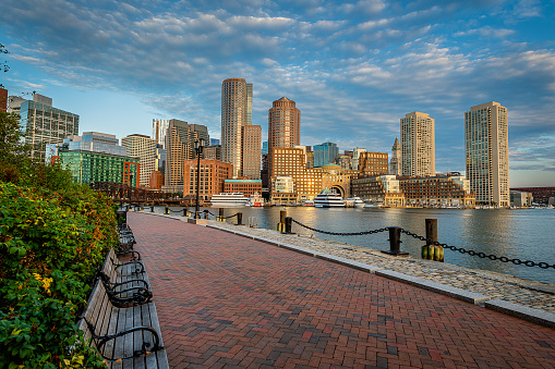 The historical landmarks and sites of downtown Boston, Massachusetts.