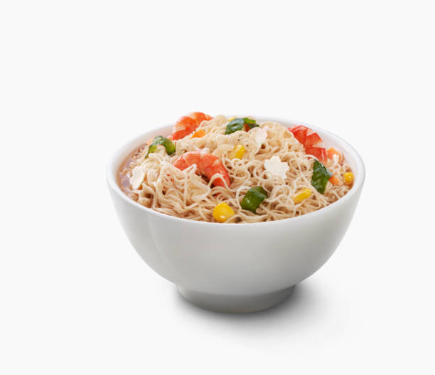 istock A bowl of shrimp noodles separate on white background 1425755448