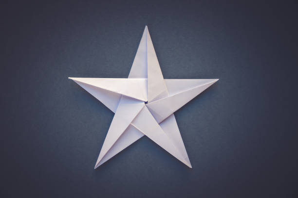 istock White paper star origami isolated on a grey background 1425762929