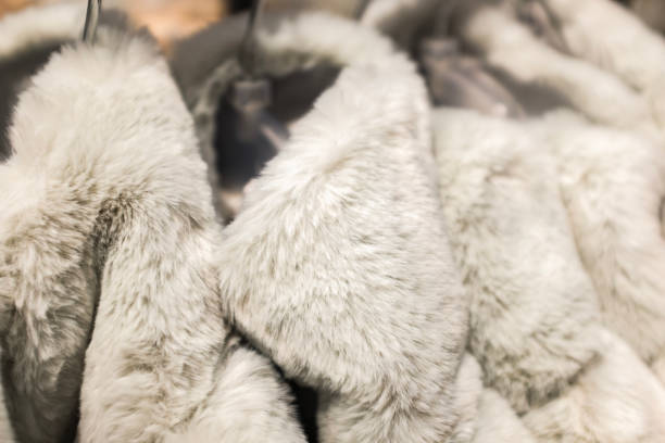 istock Grey artificial turf jacket, Fake Fur 1425766472