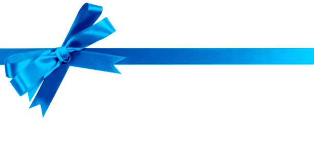 istock Blue christmas gift ribbon and bow 1425770121