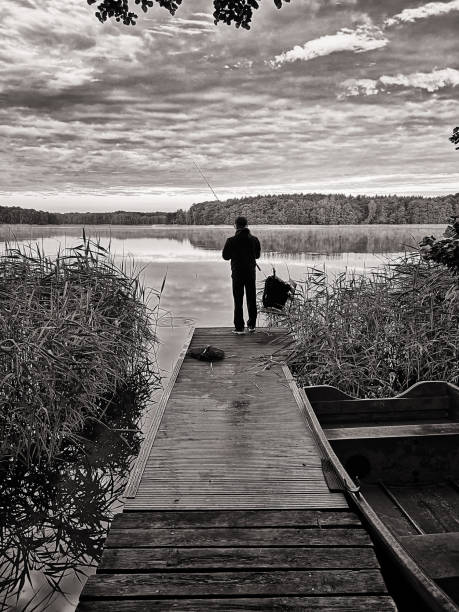 istock fishing at lake Luebbesee 1425771800