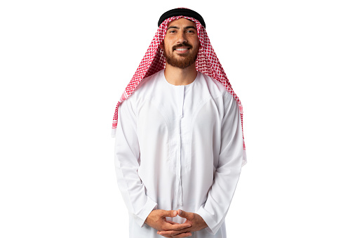 Happy Emirati, Arab business man.