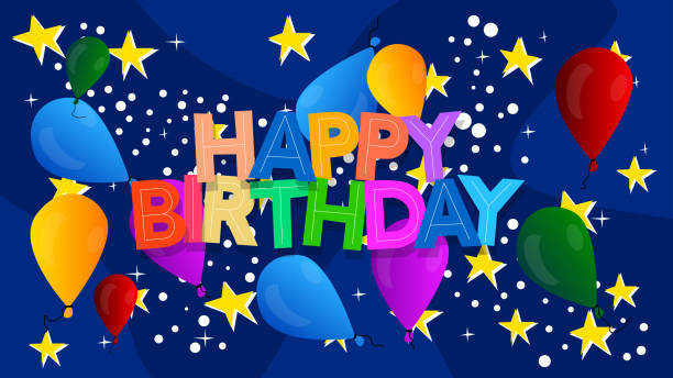 istock Happy Birthday. Word written with Children's font in cartoon style. 1425772430