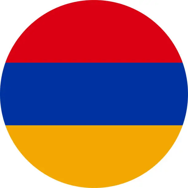 Vector illustration of The national flag of the world, Armenia