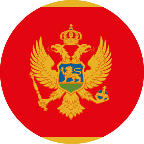 the national flag of the world, montenegro - karadağ bayrağı stock illustrations