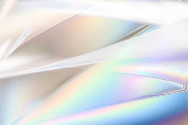 istock Abstract of beautiful white and transparent rainbow metallic cool glass imaging 1425776529