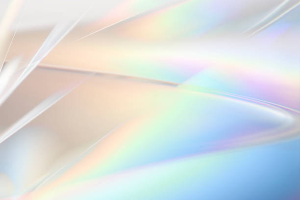 istock Abstract of beautiful white and transparent rainbow metallic cool glass imaging 1425776545