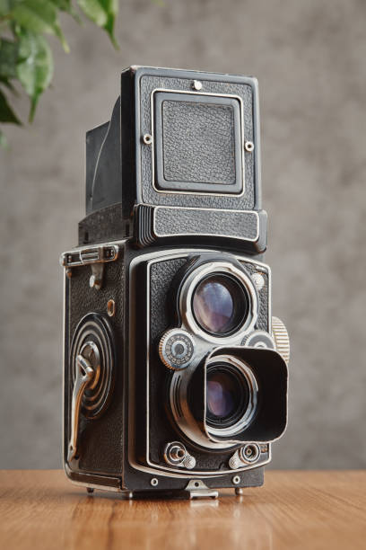 istock Vintage twin lens reflex (TLR) medium format camera with waist level finder 1425779804