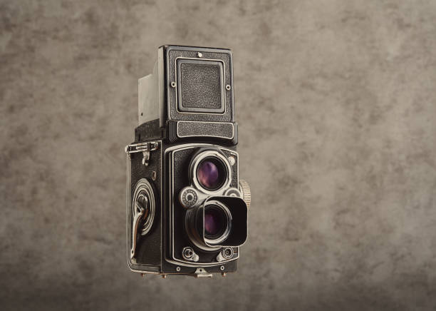 istock Vintage twin lens reflex (TLR) medium format camera with waist level finder 1425779881