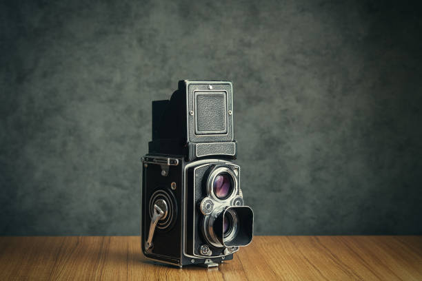 istock Vintage twin lens reflex (TLR) medium format camera with waist level finder 1425779885