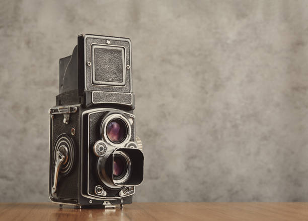 istock Vintage twin lens reflex (TLR) medium format camera with waist level finder 1425779913