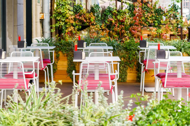 istock Summer cafe on the street. 1425784826