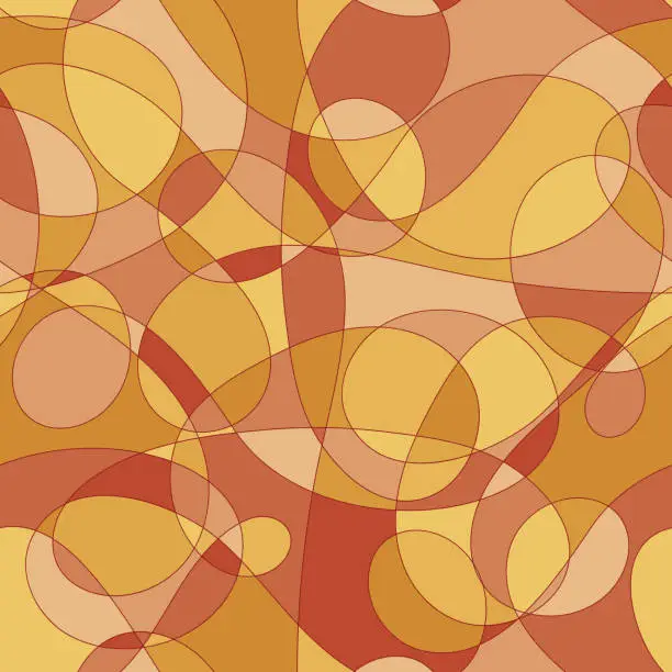 Vector illustration of yellow red repetitive background. crisscrossed curves. abstract illustration. vector seamless pattern. fabric swatch. wrapping paper. continuous design template for textile, apparel, linen, home decor