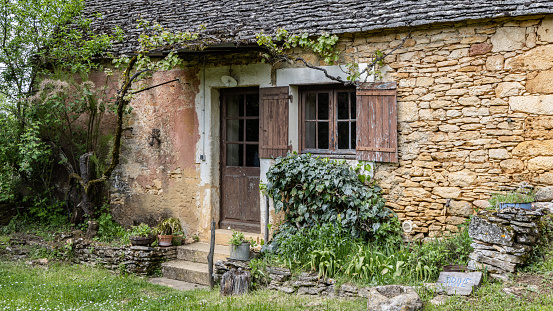Histroric farm houses Cabanes du Breuil in Saint-Andre-dAllas 'near Sarlat in France