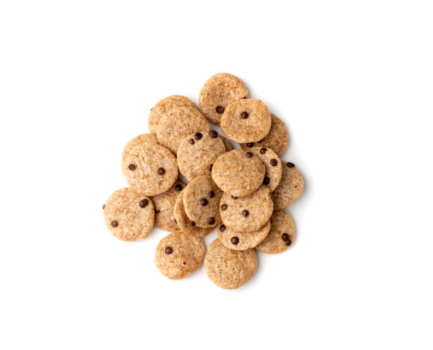 istock Chocolate Corn Flakes for Breakfast, Cornflakes Pile, Brown Crispy Flakes 1425801521
