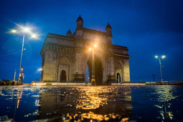 The Gateway of India is an arch-monument built in the early 20th century in the city of Bombay, India. It was erected to commemorate the landing of King-Emperor George V, the first British monarch to visit India, in December 1911 at Strand Road near Wellington Fountain.