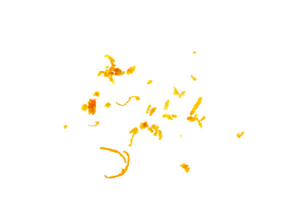istock Raw Orange Peel Isolated, Zest on White Background 1425802773