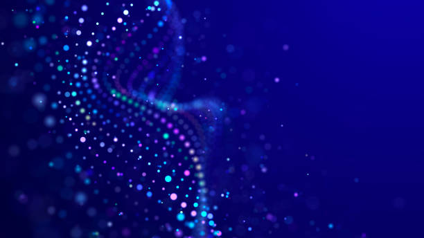 istock Abstract wave of musical sounds. Smooth information transfer. 3D rendering. 1425809713