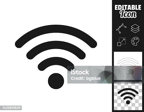 istock Wifi. Icon for design. Easily editable 1425810839