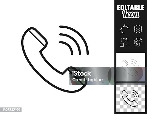istock Phone call. Icon for design. Easily editable 1425812199