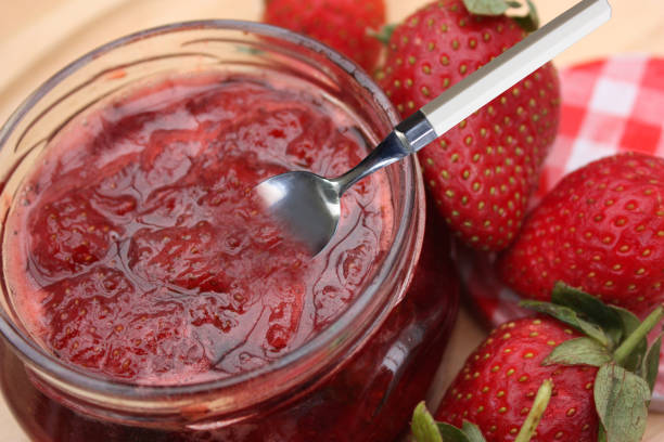 istock Homemade strawberry jam ready to eat 1425815458
