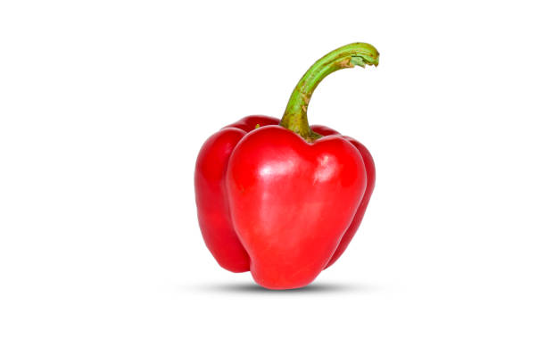 istock Fresh red bell pepper ( Capsicum ) isolated on white background 1425816187