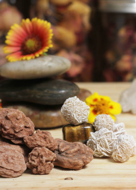 istock Desert Rose Rocks From Oklahoma on Meditation Table 1425819904