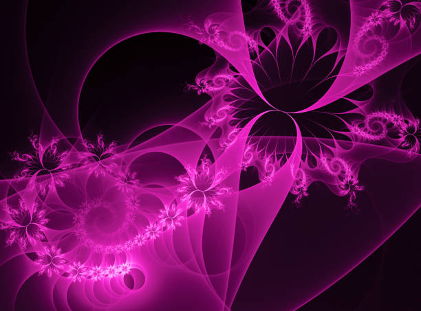 Fractal image as background with flower. Creative element for design.