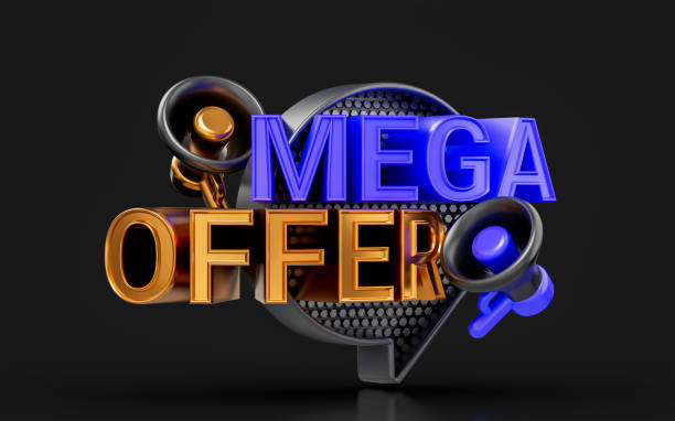 istock sale banner template with megaphone on dark background 3d render 1425820277