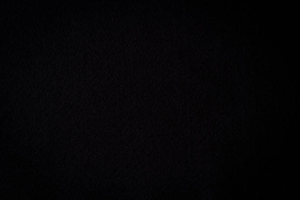 istock Black color felt textile fabric material texture background. Abstract monochrome black color background 1425820568