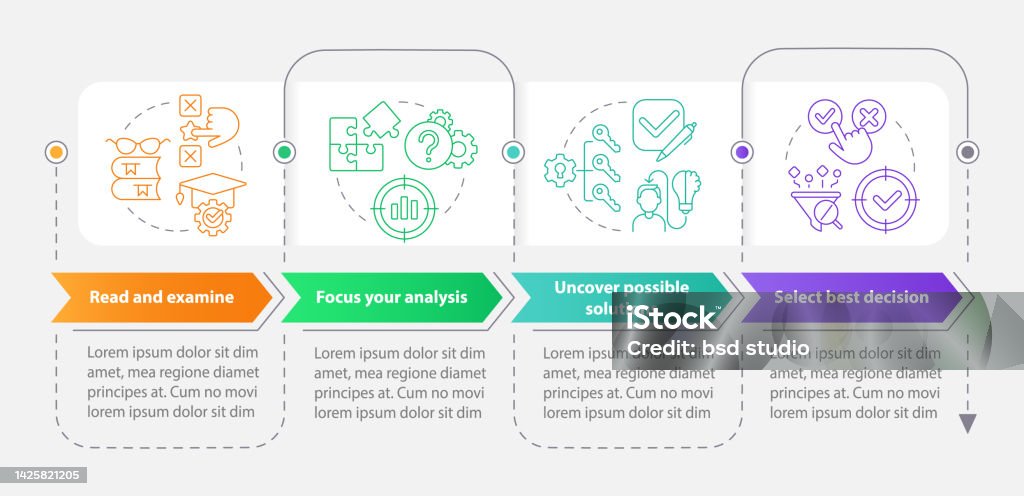 Study Rectangle Structure Of Case Study Rectangle Infographic Template Stock ...