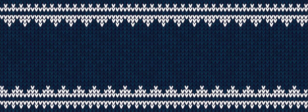 ilustrações, clipart, desenhos animados e ícones de feio suéter festa de natal fronteira. ornamentos escandinavos de padrão de fundo de malha. - sweater cardigan knitting blue