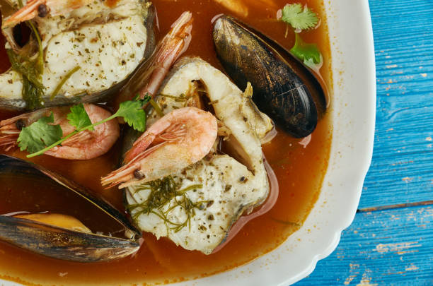 French fish soup stock photo