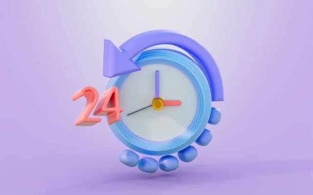 istock clock sign with twenty four rotation arrow 3d render concept for time 1425853436