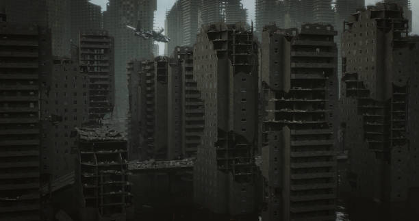 istock Post-Apocalyptic Ruined City 1425854310