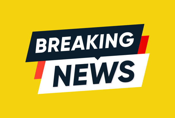 Breaking News, Banner template illustration vector design Breaking News, Banner template yellow background illustration vector design breaking news stock illustrations