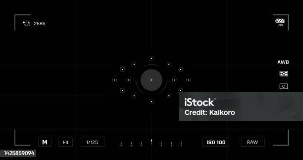 Camera Frame Gui Camera User Interface 004 Stock Illustration - Download Image Now ...
