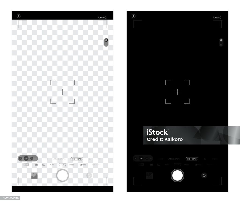 Camera Frame Gui Smart Phone Camera User Interface 005 Stock Illustration - Download ...