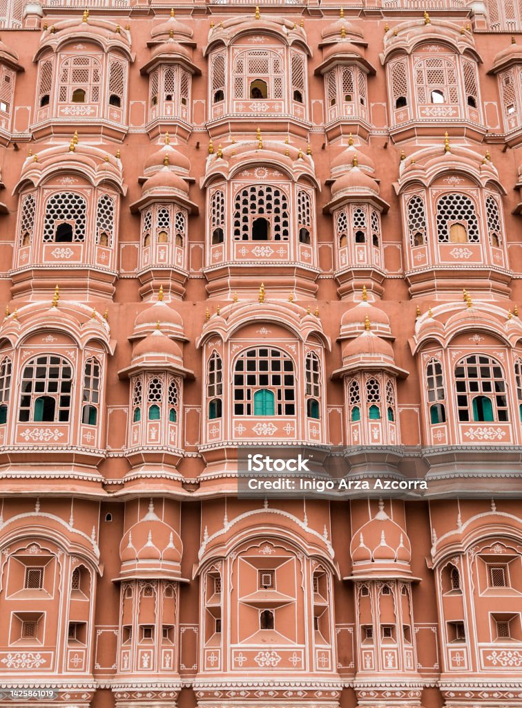 Hawa Mahal in India View of the facade of the Hawa Mahal, Jaipur,  Rajasthan, India Culture of India Stock Photo