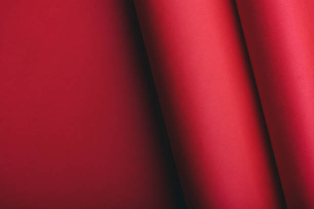 istock Abstract red geometry creative shape background. Modern and trendy minimal paper composition. 1425861276
