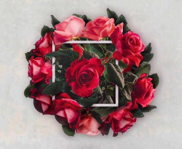 Beautiful red roses bouquet for valentine's day.